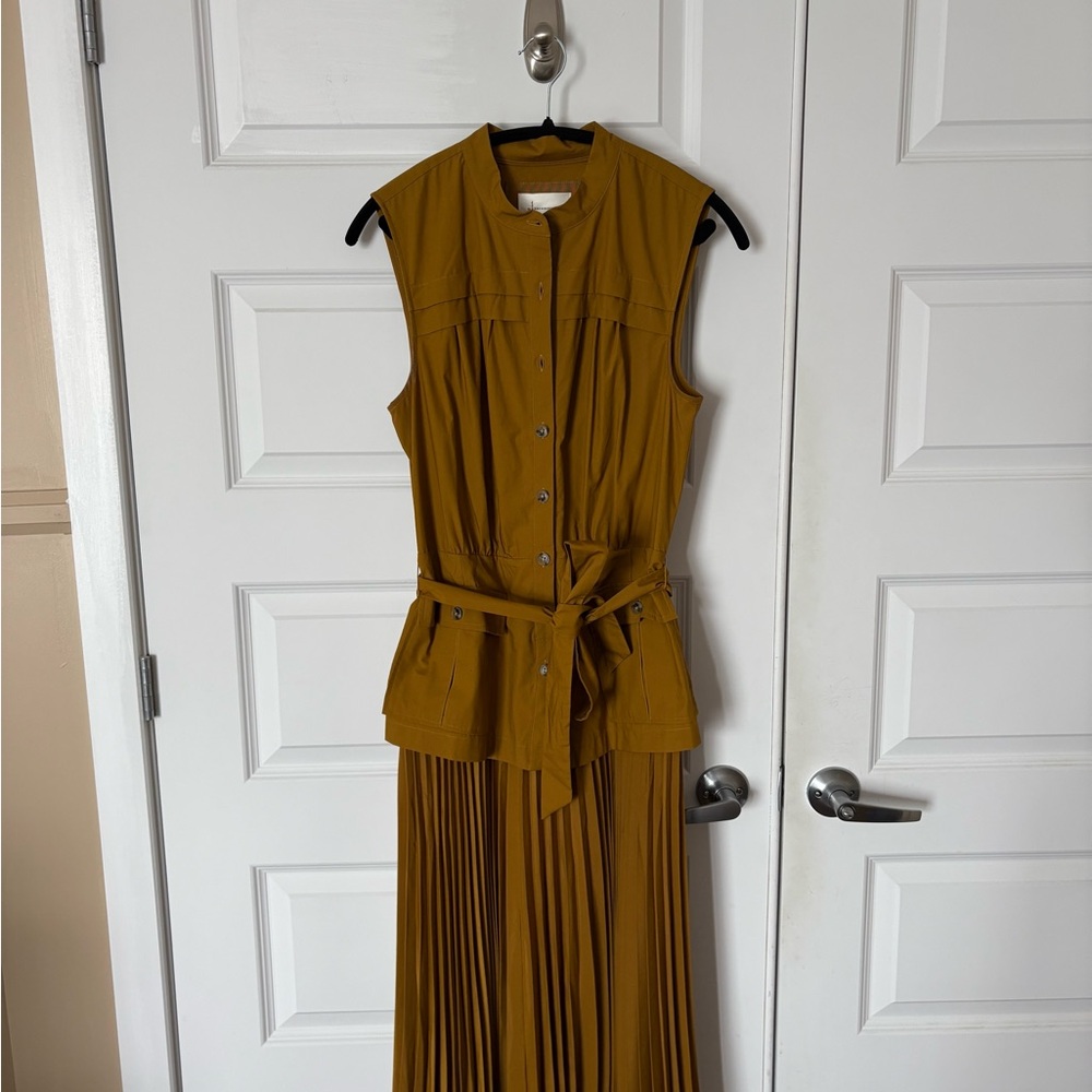 ANTHROPOLOGIE Sleeveless Pleated Vested Dress
